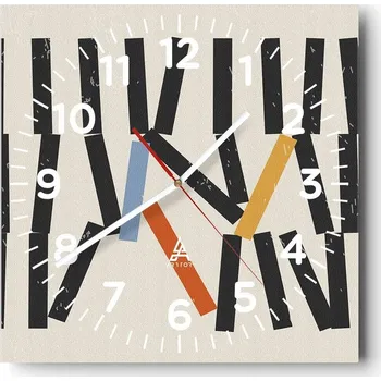 Hodiny Nástěnné hodiny do obýváku 40x40 Minimalistické Tiché Hodiny na skle Bez hlučnosti