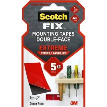 Lepicí páska Proužky montážní Scotch Fix 25x76 mm, oboustranné, 8 ks