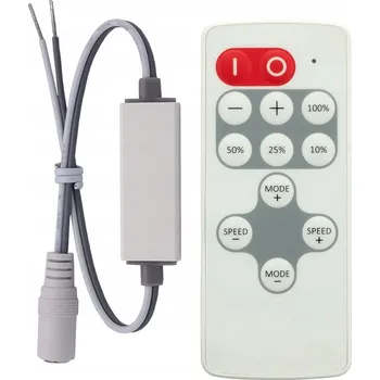 Příslušenství pro LED osvětlení Stmívač a rádiový ovladač pro LED pásky s dálkovým ovládáním
