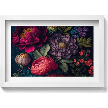 Obraz Moderní nástěnná dekorace Vintage kytice botanických květin 30x20 cm