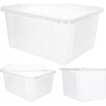 Úložný box Pojemnik plastikowy duży pokrywą pudło na hračky, 20 l