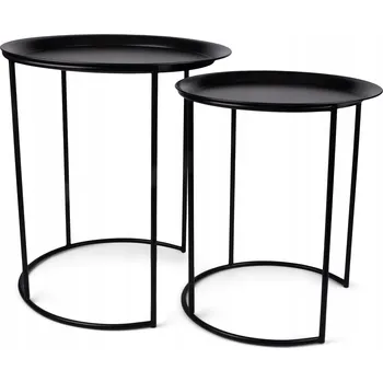 Konferenční stolek Konferenční stolek Skandi.pl kulatý 40 x 40 x 46 cm černý