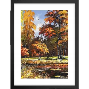 Obraz Obraz plakát v černém rámu do obýváku 30x40 krajina plakáty na zeď