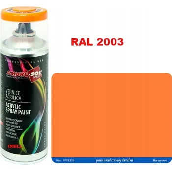 Barva ve spreji RAL 2003 AKRYLOVÝ LAK ve spreji oranžová LESKLÁ 1233
