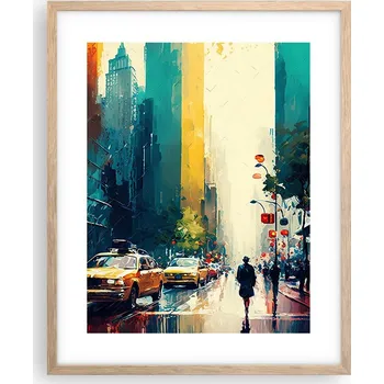 Obraz Obraz plakát na zeď v rámu světlý dub 40x50 cm, umělecké plakáty do obýváku