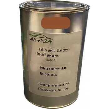 Lak na dřevo Barva Polyuretanová průmyslová barva, polyuretanový lak 1l polomat 2:1 RAL 8001