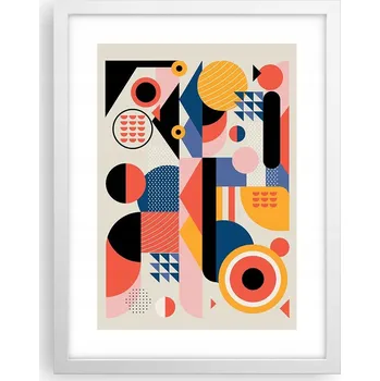 Obraz Obraz plakát v bílém rámu do obýváku 30x40 abstrakce plakáty na zeď