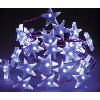 Vánoční dekorace Akrylová girlanda s hvězdičkami, 40 LED, studená bílá