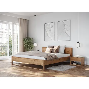 Postel Postel z masivu RIA dub olejovaný plocha spaní 180x200