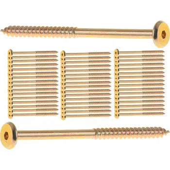 Šroub VRUT DO DŘEVA S IMBUSOVOU HLAVOU 6,5 x 100 mm, IMBUSOVÉ ŠROUBY S PLOCHOU HLAVOU, 50 ks