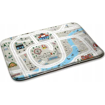 Koberec Dětský koberec Junior do školky na hraní Mapa města 75x45 cm