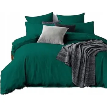 Povlečení Klasické Povlečení 140x200 Monochromatické lahvově zeleň
