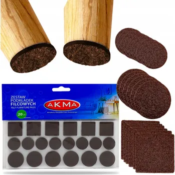 Podložka pod nábytek Filcové Podložky pod Nábytek Židle Šedé 20 ks Akma