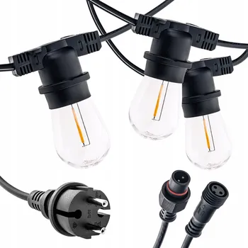 Dekorativní svítidlo Světelný řetěz Appio 1500 cm, do zásuvky, černý