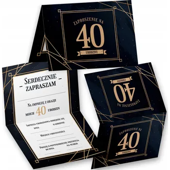 Obraz ELEGANTNÍ POZVÁNKA NA 40. NAROZENINY - MNOHO VZORŮ