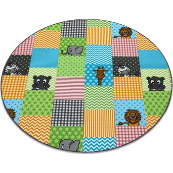 Koberec KOBEREC DĚTSKÝ kulatý 100 cm ZOO ZVÍŘÁTKA 116258