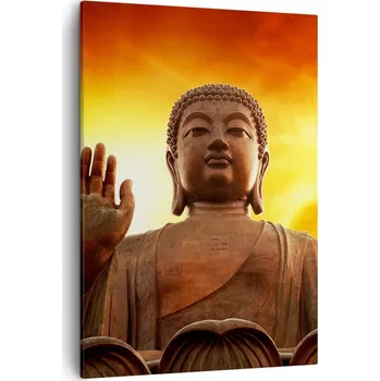 Obraz Obraz na plátně do obýváku ložnice 50x70 Buddha obrazy na zeď canvas