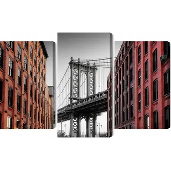 Obraz Vícedílný obraz Manhattan Bridge Pohled z Washington Street 120x80