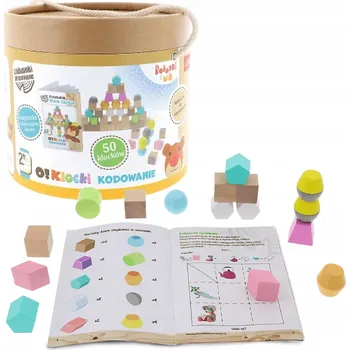 ostatní stavebnice EDUKAČNÍ DŘEVĚNÉ O!STAVEBNICE KÓDOVÁNÍ 50 DÍLKŮ