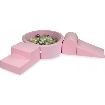 Dětské hřiště Pěnové dětské hřiště s kulatým bazénkem pudrová růžová