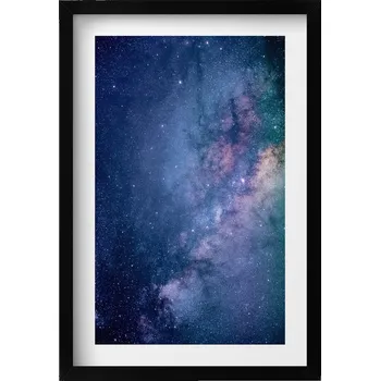 Obraz Nástěnný obraz v černém rámu dekorace interiéru Hvězdný vesmír 40x60 cm