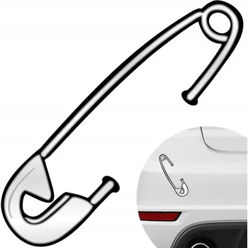 Samolepicí dekorace na vozidlo Barevná NÁLEPKA Grafika na Auto Sponka Zavírací špendlík Klip 10x3cm