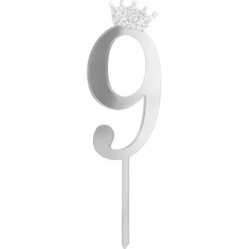 Dortová svíčka Id_5019_9s TOPPER ČÍSLICE 9 NAROZENINY DORT ČÍSLO NA DORT