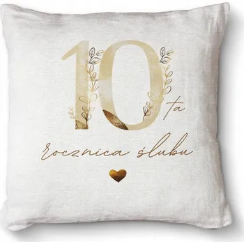 Dekorativní polštářek Měkký dekorativní polštář s potiskem Premium 40x40 - 10. výročí svatby