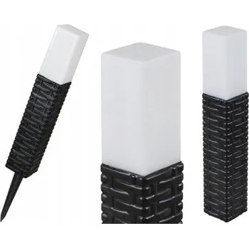 Venkovní osvětlení Solární zahradní lampa ratanový sloupek, zapichovací LAMPA, studená bílá