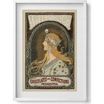 Obraz Nástěnný obraz dekorace interiéru Ilustrace ženy - Alfons Mucha 50x70 cm