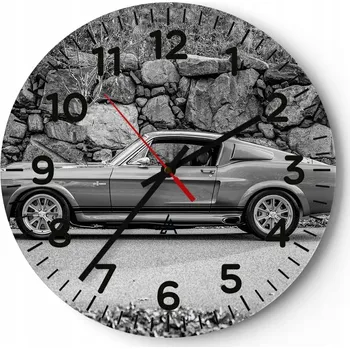 Hodiny Kuchyňské nástěnné hodiny 30x30 Auto Moderní skleněné hodiny Tichý obývací pokoj