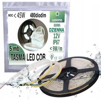 LED páska LED COB PÁSEK 12V VODĚODOLNÝ IP67 NEUTRÁLNÍ BÍLÁ NEONOVÁ SVĚTELNÁ LINKA DW 5M