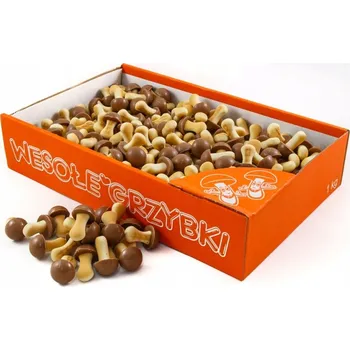 Křehké sušenky Veselé Hříbky s příchutí Toffee Mavespa 1 kg