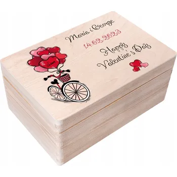 Dárková krabička Valentýnský krabička s gravírováním dárek přání pro milovanou osobu 30x20