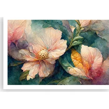 Obraz Obraz plakát do obýváku ložnice 91x61 květiny foto na zeď bez rámu