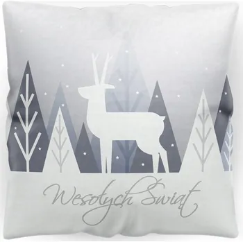 Polštář DEKORAČNÍ POVLEČENÍ NA POLŠTÁŘEK VÁNOČNÍ MOTIV 40x40 cm - POVLEK NA POLŠTÁŘEK S VÁNOČNÍM VZOREM DÁREK