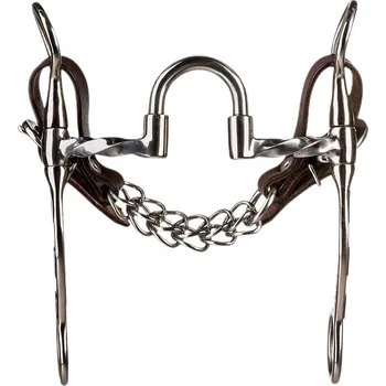 Udidlo pro koně Westernová korekční páka Metalab Twisted 10 mm, 13 cm