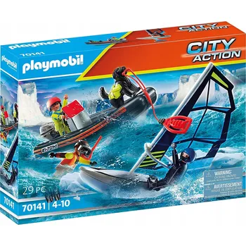 Stavebnice Playmobil Playmobil City Action 70141 Surfař a záchranný člun