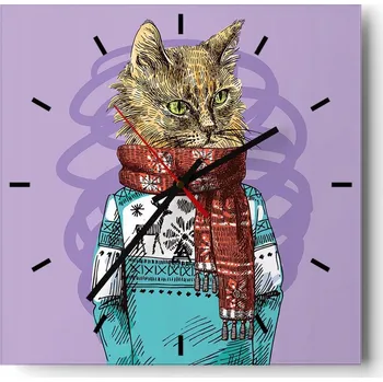 Hodiny Velké nástěnné hodiny 40x40 Abstrakce Skleněné tiché hodiny