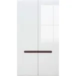 BRW AZTECA TRIO skříň SZF2D/19/11, bílá/bílý lesk