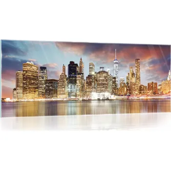 Obraz Skleněný obraz na skle město moderní XL 125x50 cm
