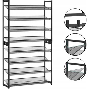 Botník Botník Songmics 92,51 x 163,6 x 30,71 cm, odstíny šedé