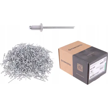 Nýt Nýtovací nýty 4 x 8 500 ks. RAL 9006 STŘÍBRNÉ HLINÍKOVÉ