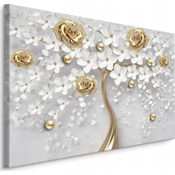 Obraz Nástěnný obraz STROM Abstrakce Květiny 3D 30x20