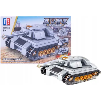 ostatní stavebnice STAVEBNICE SÉRIE ARMÁDA TANK 4v1 NĚMECKÝ TIGER II 137 Ks