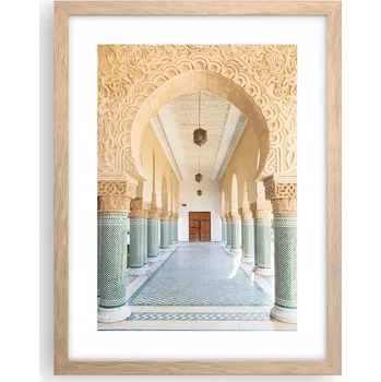 Obraz Obraz plakát v rámu světlý dub do obýváku 30x40 sloupy foto na zeď