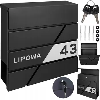 Poštovní schránka Poštovní schránka euroschránka, s vhozem, se schránkou na noviny M-TEC černá