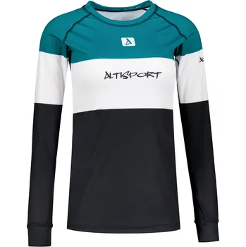 Dámské funkční termo triko s dlouhým rukávem premium ALTISPORT VOJ/ALW051TER01 PETROLEJOVÁ-ČERNÁ L