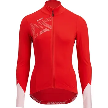 Cyklistické oblečení Dámský zateplený cyklo dres Silvini Calvana WD1618 ruby-pink Velikost: S
