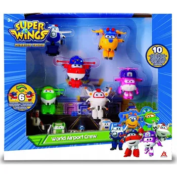 Figurka Sada figurek Super Wings Mission Teams World Airport Crew 10 ks